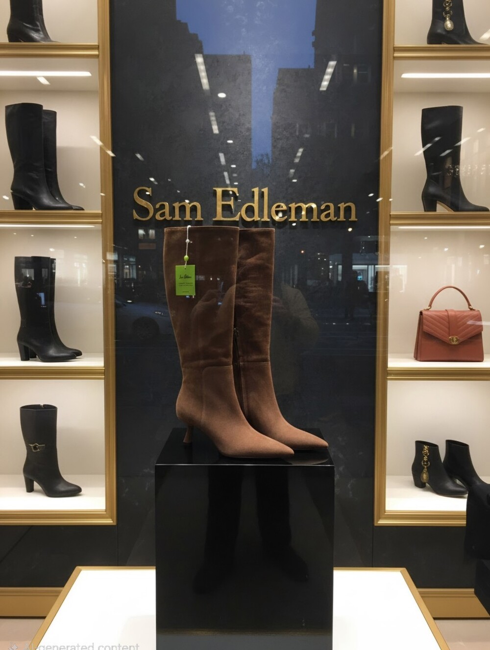 SAM EDELMAN TAYLIN LEATHER SUEDE TALL BOOTS WOMEN'S SZ 5.5 $295